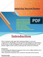 Entrepreneurial Key Success Factors