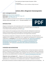 Pulmonary Complications After Allogeneic Hematopoietic Cell Transplantation - UpToDate