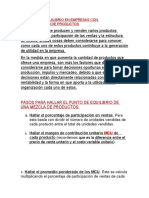 Guia 2 El Punto de Equilibrio en Diversidad de Productos