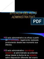 Eficacia Del Acto Administrativo 2021