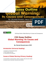 CSS Essay Outline - Global Warming - Its Causes and Consequences