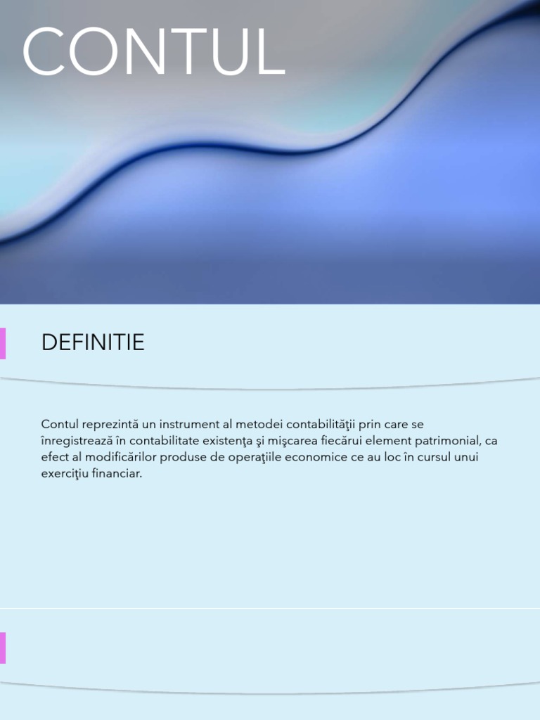 CONTUL - Prezentare | PDF