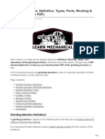 Learnmechanical.com-Grinding Machine Definition Types Parts Working Operations With PDF