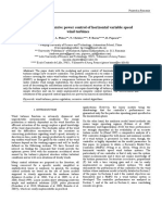 Modelling and Recursive Power Control of Horizontal Variable Speed Wind Turbines