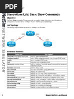 Stand-Alone Lab: Basic Show Commands: Objective