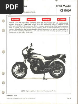 cb1100f Setup Manual | PDF