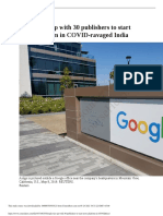 Google Ties Up With 30 Publishers To Start News Platform in COVID