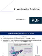Introduction To Wastewater Treatment: Shihab@iittp - Ac.in