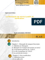 Le Monopole de Service Public Et Tarification: Exposé Sous Le Thème