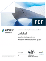 Autodesk Certified Professional (ACP) Revit® MEP Mechanical Certified Professional