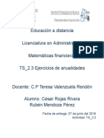 Ejercicios de anualidades para estudiantes de administración