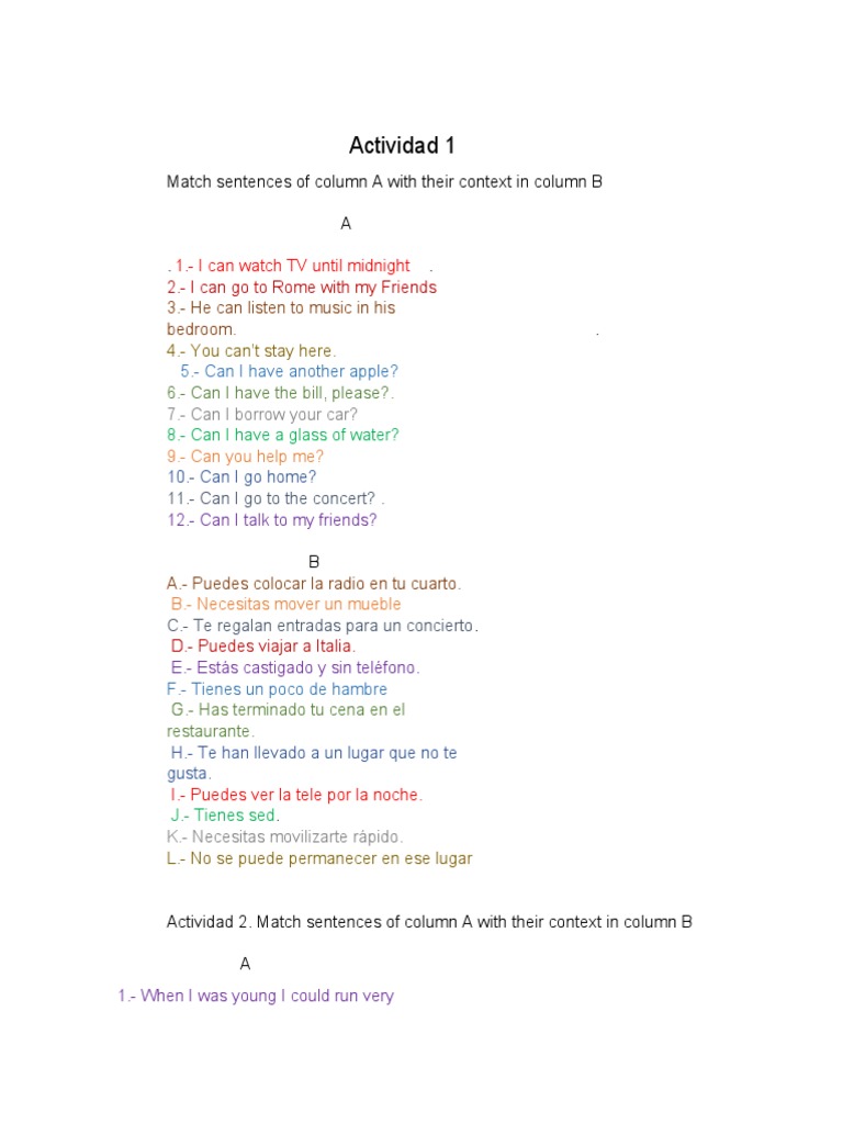 Actividad 10 y 20 de Ingles | PDF | Television Series Created | The ...