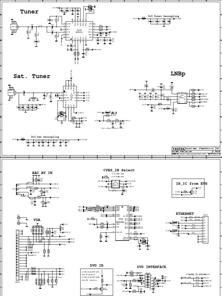 Vestel 17MB181TC R1 Schematic Overview | PDF