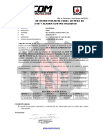 Certificado mantenimiento sistema detección incendios oficina Lima