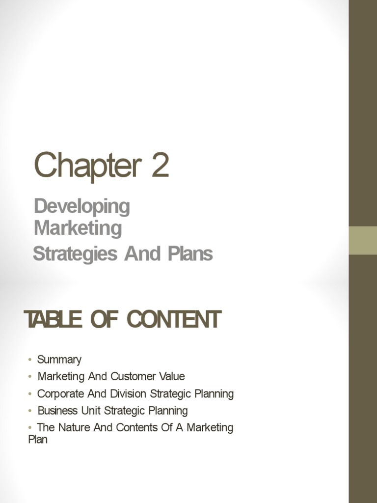 Chapter 2 Marketing Management | PDF | Swot Analysis | Strategic Management