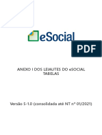 Leiautes do eSocial v. S-1.0 - Anexo I - Tabelas (cons. até NT 01.2021)