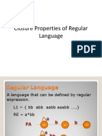 Closure Properties of Regular Language Lecture-2