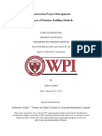 Construction Project Management: Analysis of Modular Building Methods