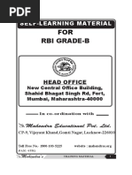 Rbi Grade-B: Self-Learning Material