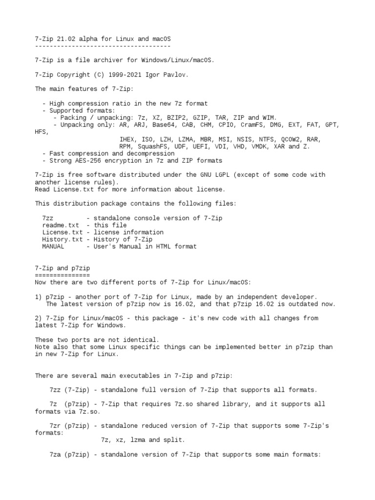 Readme | PDF | Zip (File Format) | System Software
