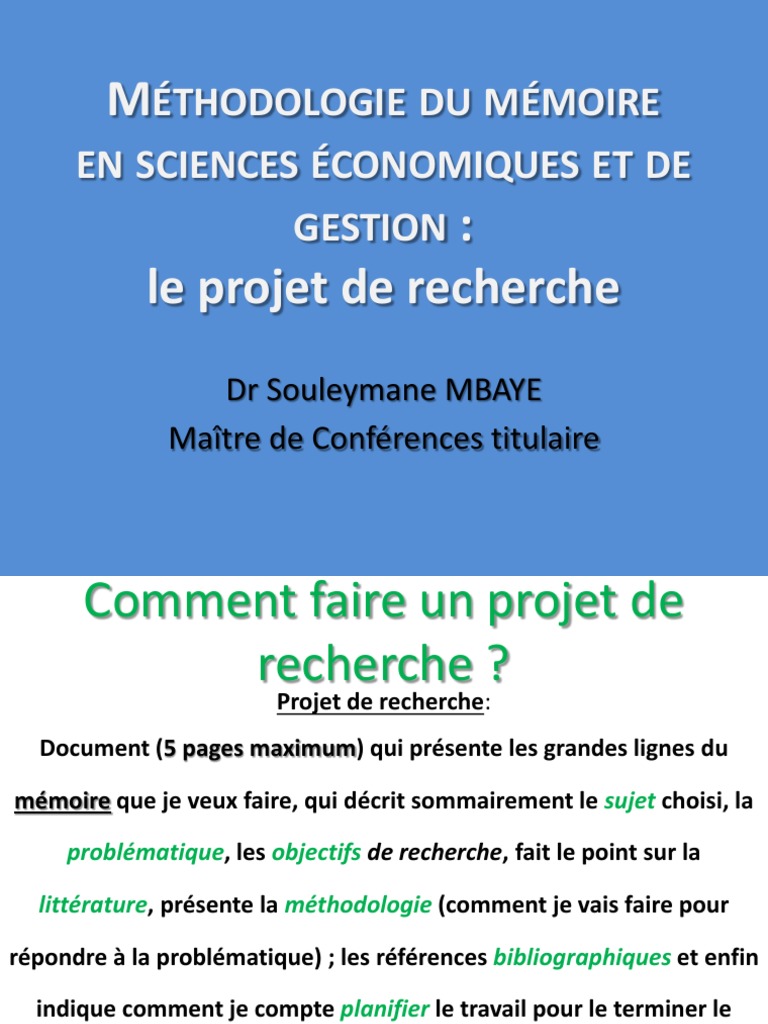 Guide du Projet de Recherche Économique | PDF | Inflation | Théorie