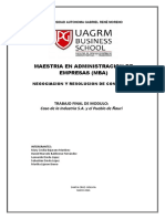 Trabajo Final Negociacion y Resolucion de Conflictos