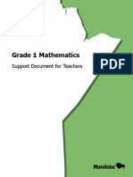 Grade 1 Mathematics: Support Document For Teachers