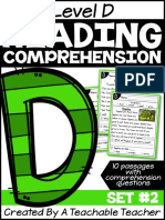Level Dreading Comprehension Passages and Questions Set Two