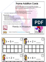 Pencil Ten Frame Addition Cards