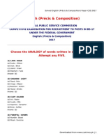 Solved English (Précis &#038 Composition) Paper CSS 2017