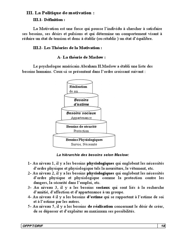 Théories de la Motivation au Travail | PDF | Motivation | Motivant