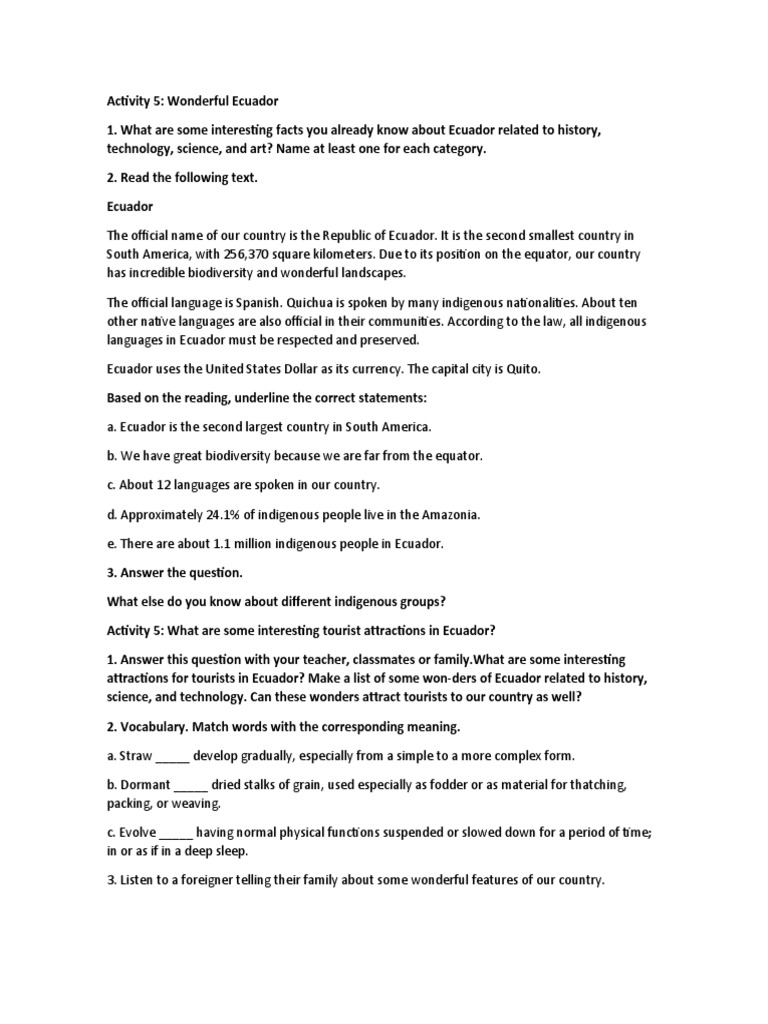Activity 5 | PDF | Science | Science And Technology