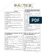 Complete Past Participles and Sentences