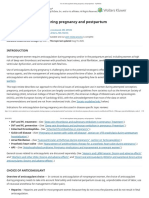 Use of Anticoagulants During Pregnancy and Postpartum - UpToDate