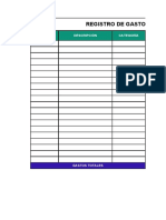 Plantilla Excel Gastos Diarios