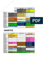 Horario Semanas Pares Segundo Periodo