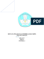 Rencana RPP) : Pelaksanaan Pembelajaran (