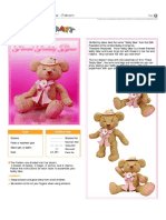 Floral Teddy Bear: Pattern: Notation Key Tools