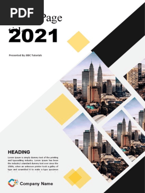 Cover Page Design Free Template