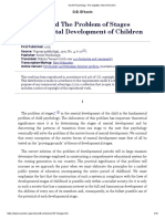 Towards the problem of stages in the mental development of children