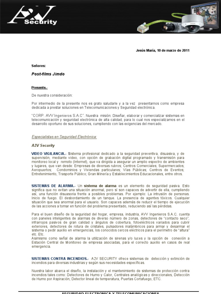 CARTA DE PRESENTACIÓN