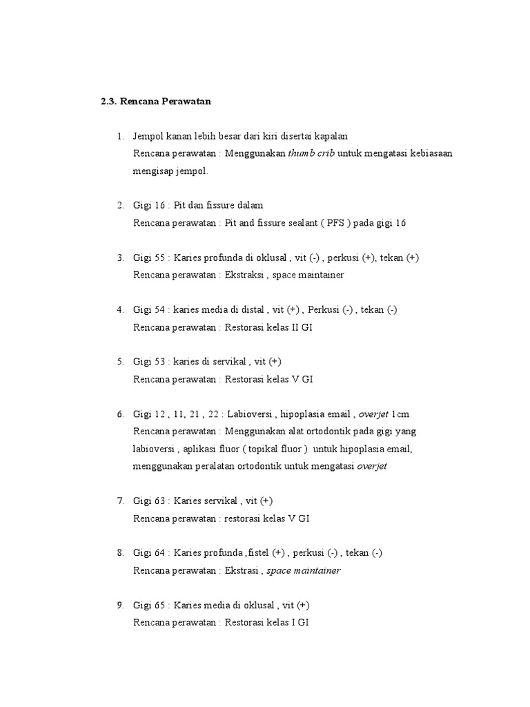 Rencana Perawatan | PDF | Sains & Matematika