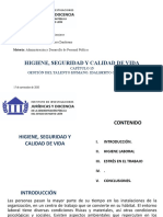 Higiene, seguridad y calidad de vida en el trabajo