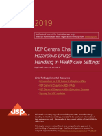 USP General Chapter : Hazardous Drugs - Handling in Healthcare Settings