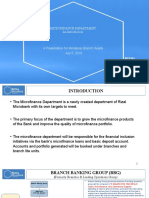 Microfinance Dept Introduction