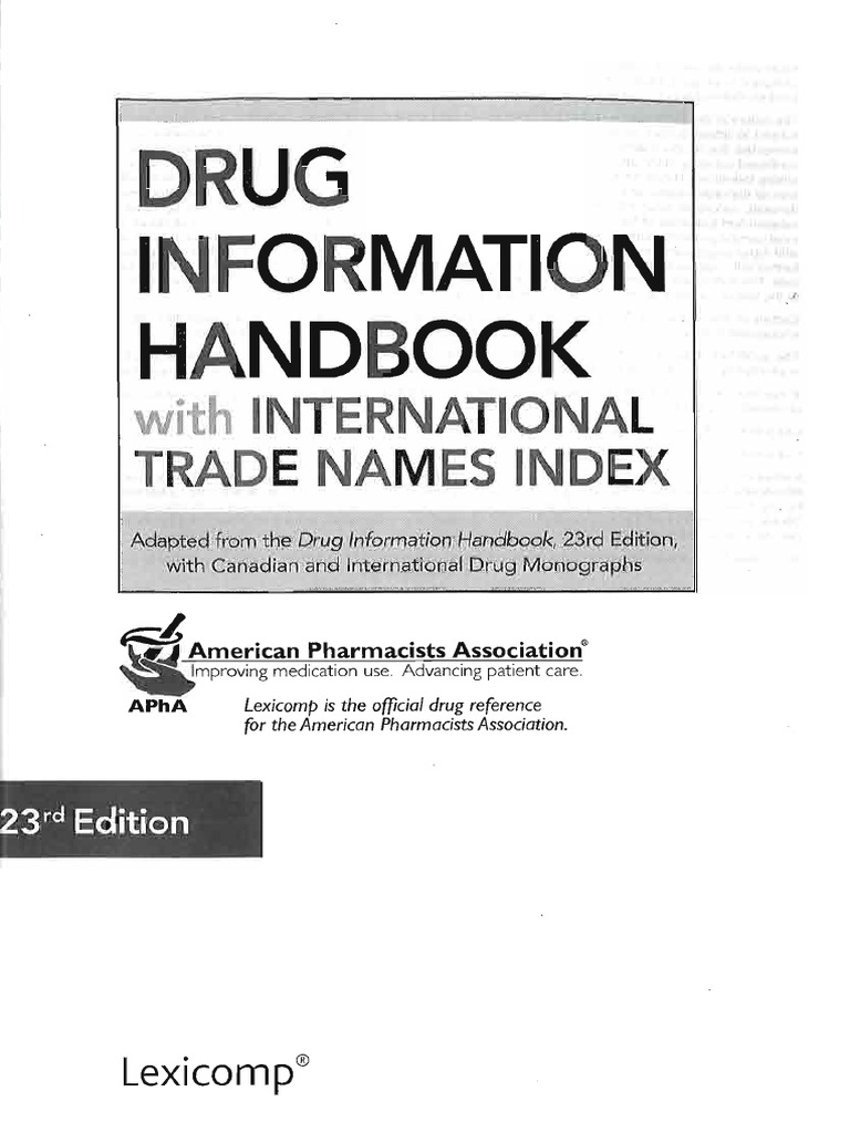 Lexi-Comp - S Drug Information Handbook 23rd - Ed - 2014-2015 | PDF