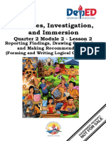 Inquiries, Investigation, and Immersion: Quarter 2 Module 2 - Lesson 2