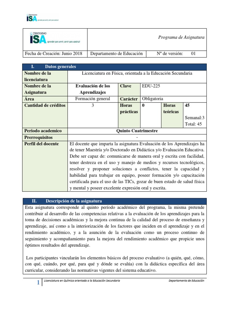Evaluación de Los Aprendizajes | PDF | Evaluación | Plan de estudios