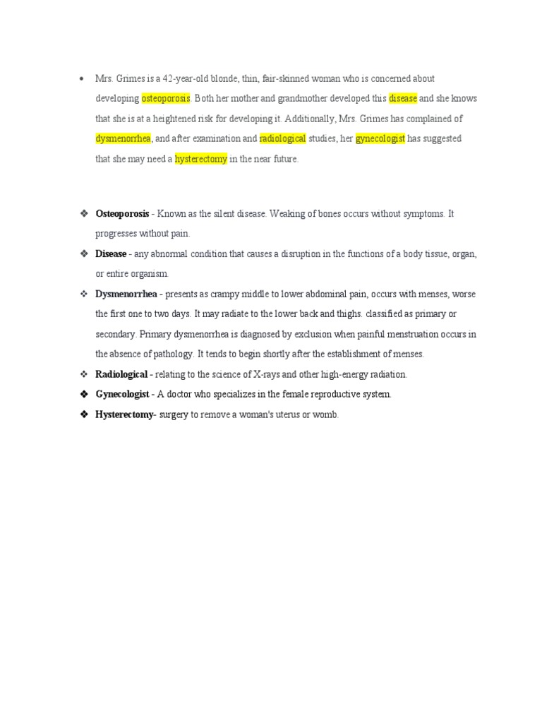 Soap Note Medical Terminology PDF