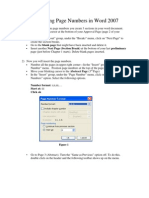 Setting Page Numbers in Word 2007: Number Format: I, Ii, Iii, Start At: III Click Ok